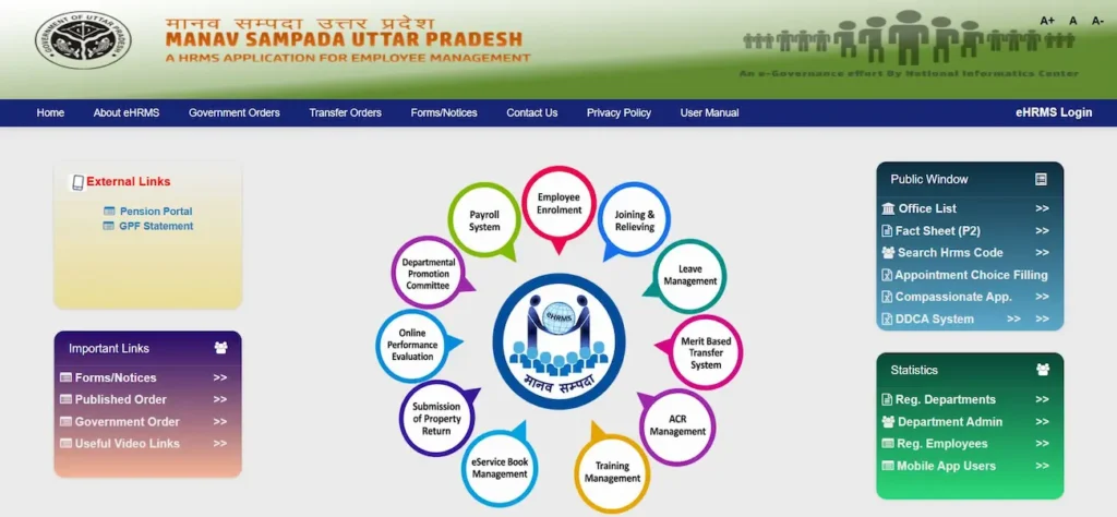 Manav Sampada UP eHRMS Login, Leave, Salary Slip & Service Book
